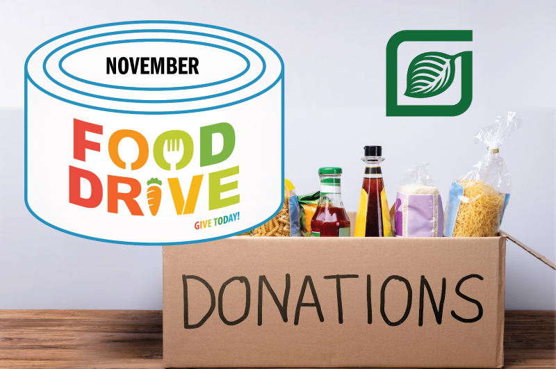 Drop off pantry donations at either bank office.